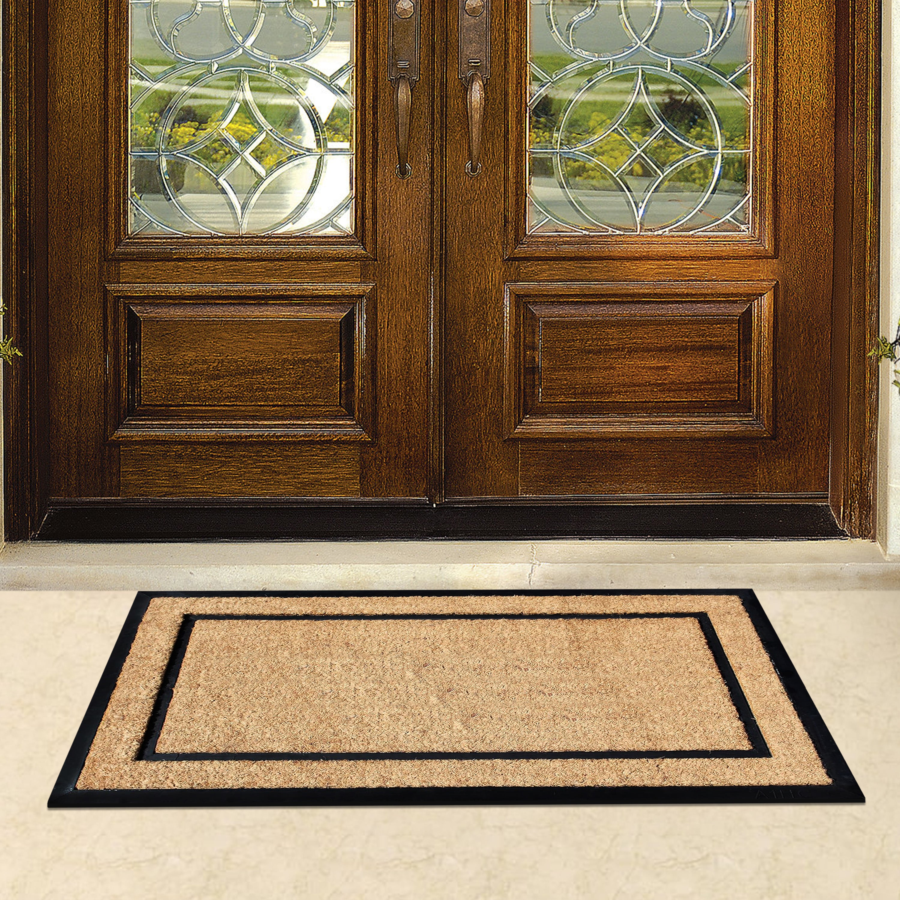 Heavy-duty coir doormat for front entrance use