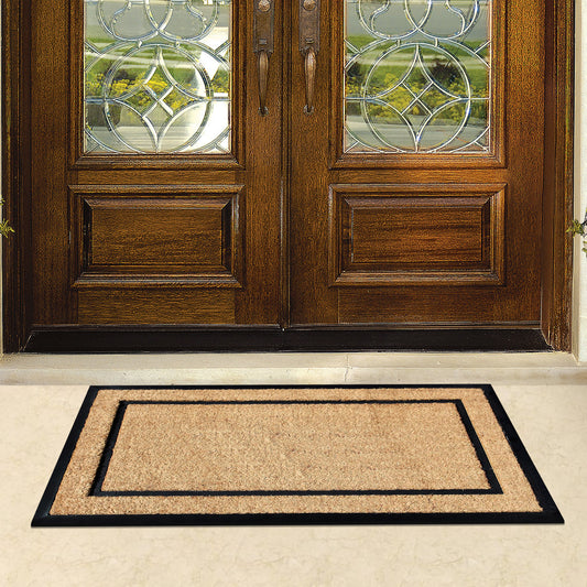 Heavy-duty coir doormat for front entrance use