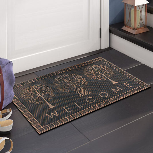 Weather resistant outdoor rubber entry mat