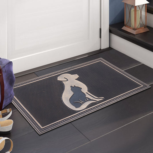 weather resistant rubber front door mat for pet owners