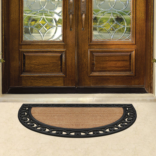 patio door mat coir half round outdoor use