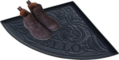 A1HC Heavy Duty Flexible and Durable 100% Rubber 21.6" X 21.6", Hello Triangle Boot Tray