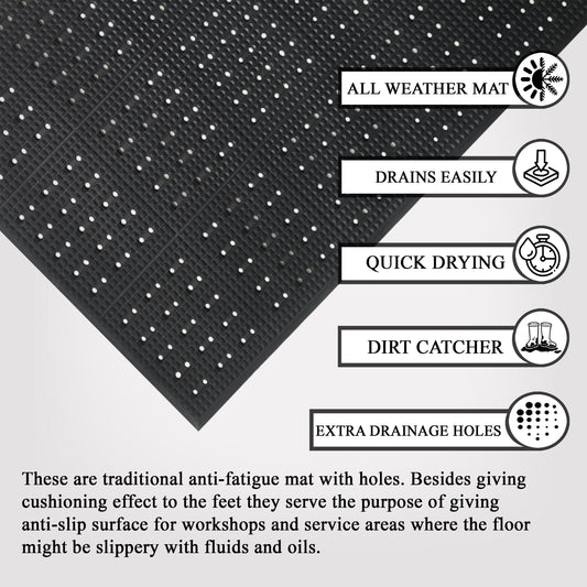 A1HC heavy duty rubber drainage mat for entrances