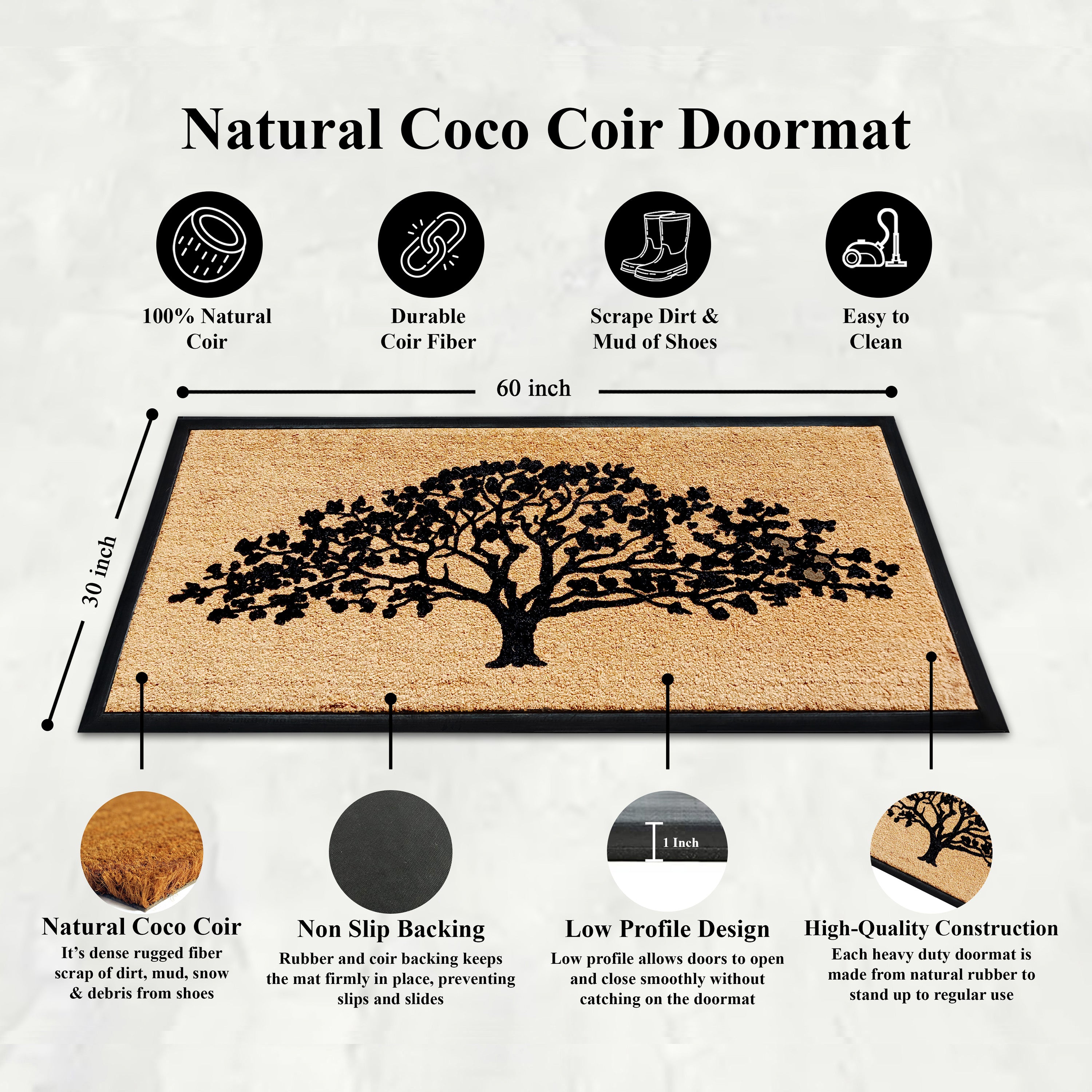 durable outdoor doormat for front door entrance