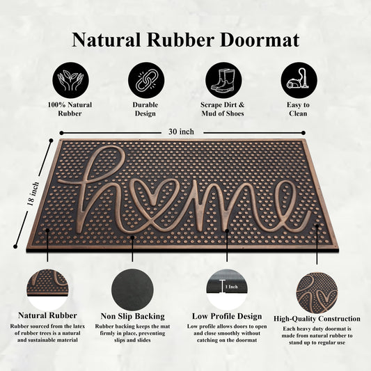 decorative home rubber doormat for porch entry
