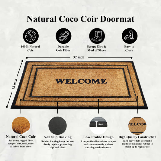 front door coir mat welcome outdoor design