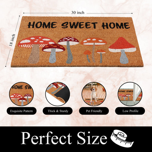 Home Sweet Home Mushroom Coir Doormat 18x30, view 6