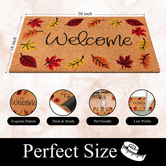 Autumn Leaves Coir Doormat 18x30, view 6