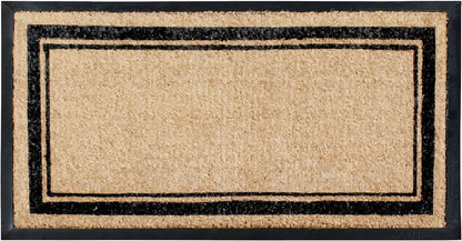 A1HC Natural Rubber Coir Outdoor Doormat 24x48 Markham Classic Border, Anti-Shed Treated Durable Front Door Mat