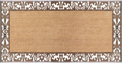 A1HC Natural Coir & Rubber Brown Door Mat 30"x60", Thick, Durable, Heavy Duty Doormat For Outdoor & Indoor