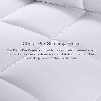 Delara Duvet Insert,GOTS Certified Organic Cotton Cover,Hypoallergenic,Snow Down Alternative-Filled,150 GSM Lightweight Warmth