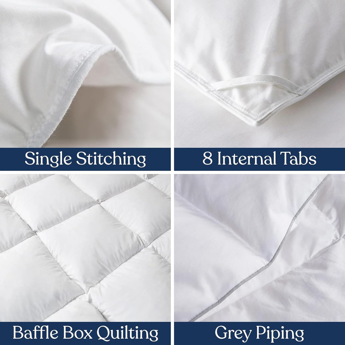 Delara GOTS Certified Organic Merino Wool Comforter Duvet Insert, Ultra-Soft, 100% Organic Cotton Shell, All-Season, 200 GSM