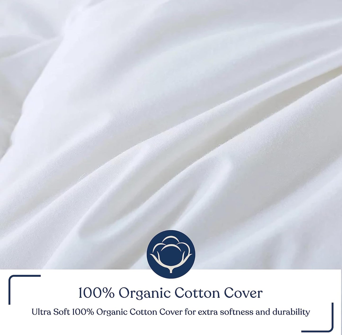 Delara Organic Merino Wool Comforter Duvet Insert, GOTS Certified, 500 GSM, All Season Warmth