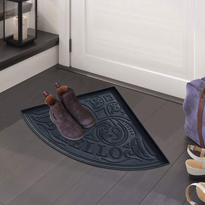 A1HC Heavy Duty Flexible and Durable 100% Rubber 21.6" X 21.6", Hello Triangle Boot Tray