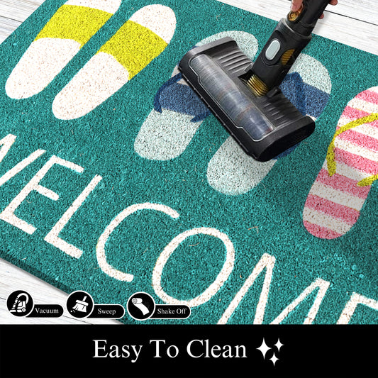 Welcome Slippers Coastal Coir Doormat 18x30, view 6
