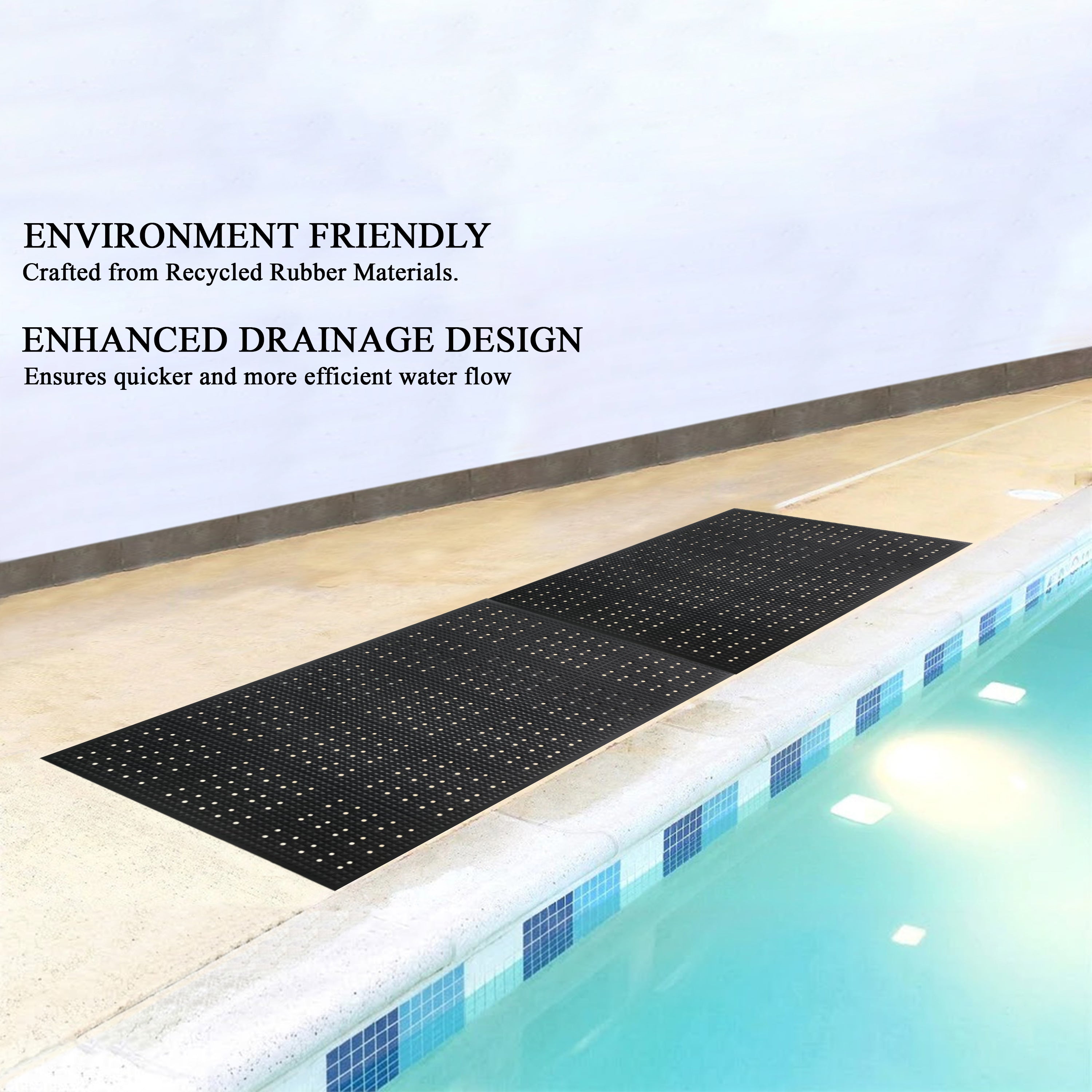 A1HC heavy duty rubber drainage mat for entrances