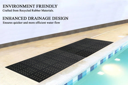 A1HC Anti Fatigue Waterproof  Multi-Purpose Rubber Floor Mat 36"X60" Grease Proof Drainage Mat Black