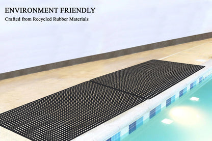 A1HC Checkered Holes Multi-Utility Heavy Duty Commercial Mat 48"X72" Large Scrapper Non-Slip Doormat