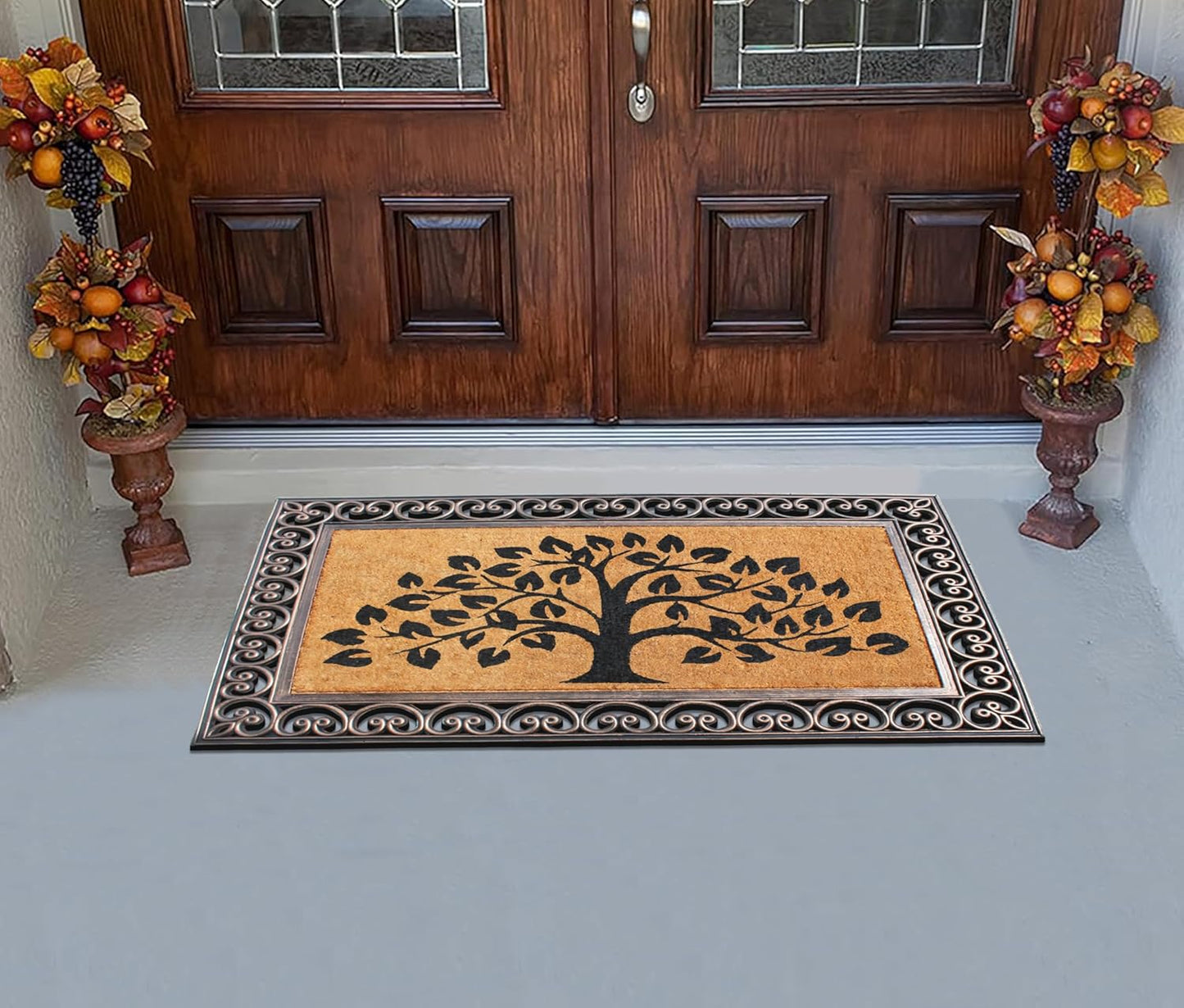 A1HC Natural Coir & Rubber Door Mat, 30"x48", Anti-Shed, Fade-Resistant Outdoor Entrance Doormat