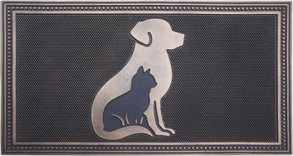 A1HC All Weather Rubber Door Mat, 18”X30”, Dirt Grabber Durable Welcome Doormat, Low Profile Entryway Mats for Home