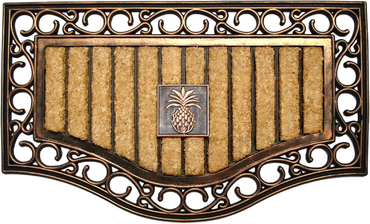 A1HC Natural Coir and Rubber Door Mat, 18" x 30", Thick Durable Doormat for Outdoor Entrance