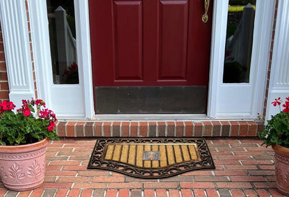 A1HC Natural Coir and Rubber Door Mat, 18" x 30", Thick Durable Doormat for Outdoor Entrance