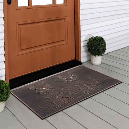 A1HC All Weather Rubber Door Mat, 18”X30”, Dirt Grabber Durable Welcome Doormat, Low Profile Entryway Mats for Home