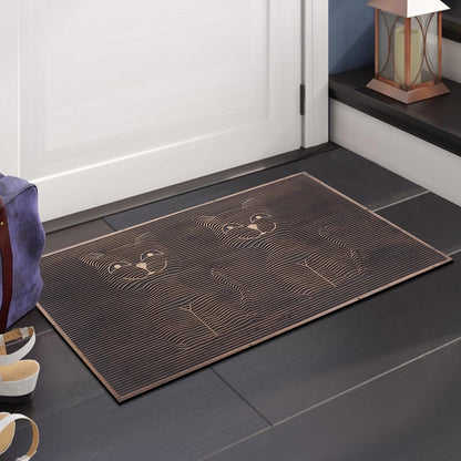 A1HC All Weather Rubber Door Mat, 18”X30”, Dirt Grabber Durable Welcome Doormat, Low Profile Entryway Mats for Home