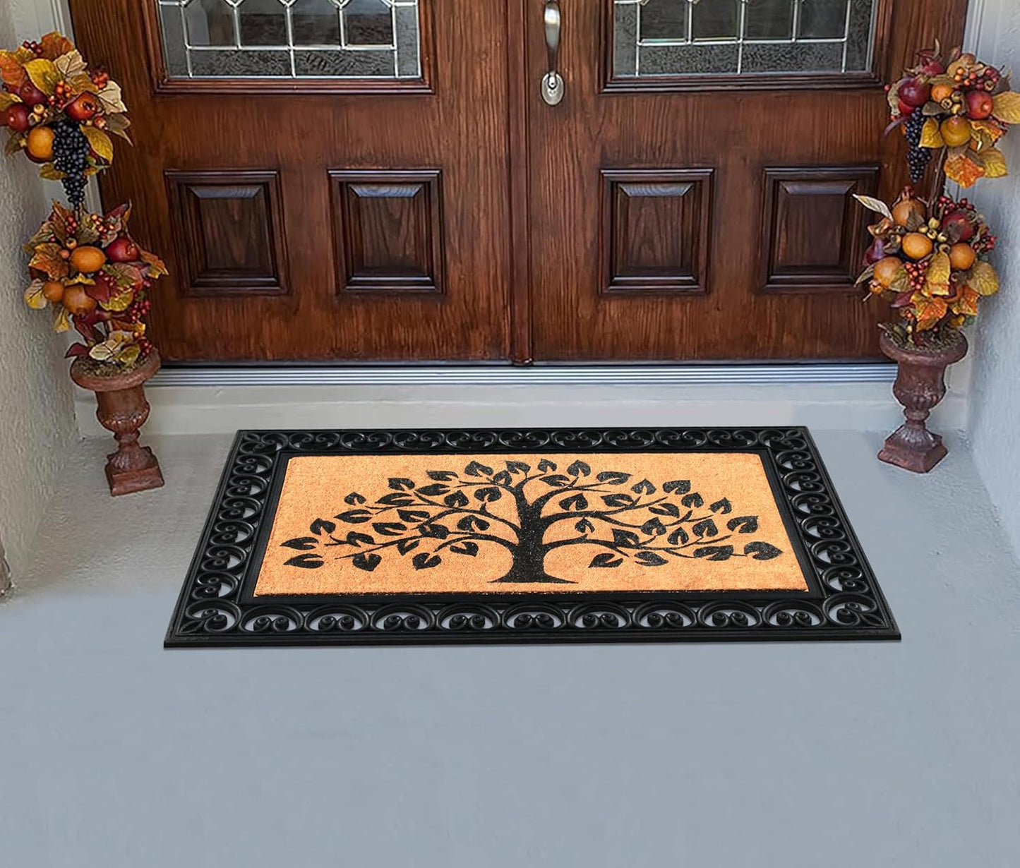 A1HC Natural Coir & Rubber Door Mat, 30"x48", Anti-Shed, Fade-Resistant Outdoor Entrance Doormat