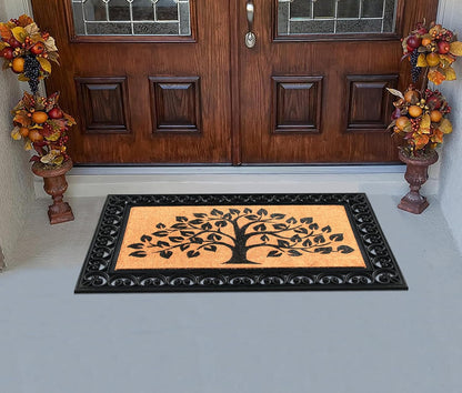 A1HC Natural Coir & Rubber Door Mat, 30"x48", Anti-Shed, Fade-Resistant Outdoor Entrance Doormat