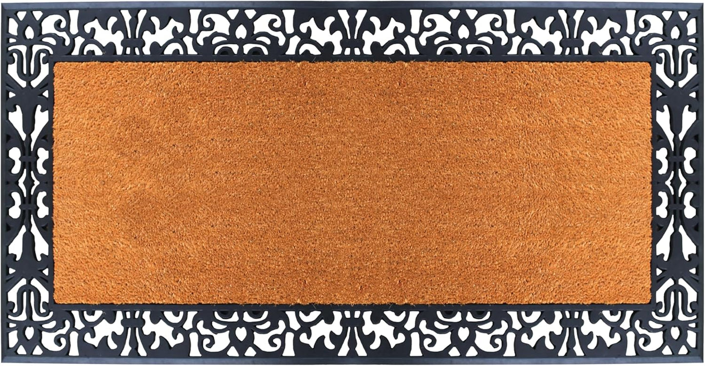 A1HC Natural Coir & Rubber Door Mat 30"x60", Thick, Durable, Heavy Duty Doormat For Outdoor & Indoor