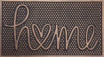 A1HC All Weather Rubber Door Mat, 18”X30”, Dirt Grabber Durable Welcome Doormat, Low Profile Entryway Mats for Home