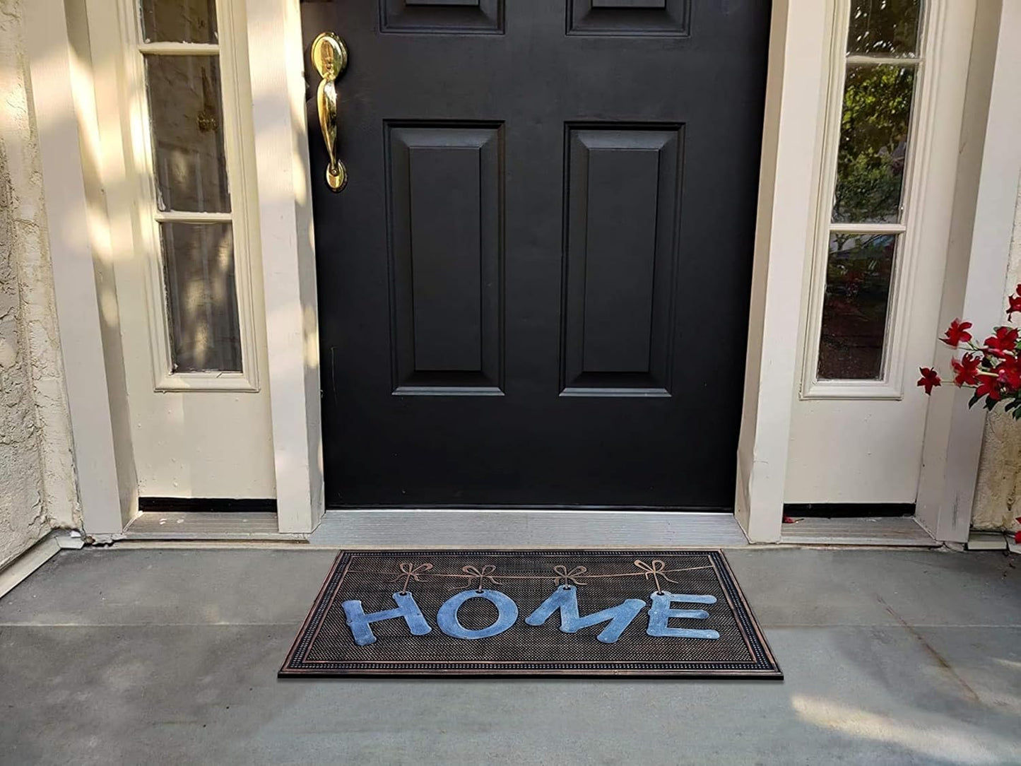 A1HC Rubber Pin Home Welcome Door Mats 18X30 for Outdoor Entrance, Fun Designed Non-Slip Backing Floor Mat