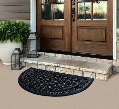 A1HC Large Outdoor Floor Door Mat, 30"X48", Natural Rubber Grill Drainable Design & Anti Fatigue Doormat