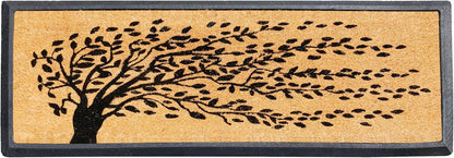 A1HC Natural Coir and Rubber Falling Leaves 18" x 48", Rubber and Coir Long Lasting Outdoor Doormat