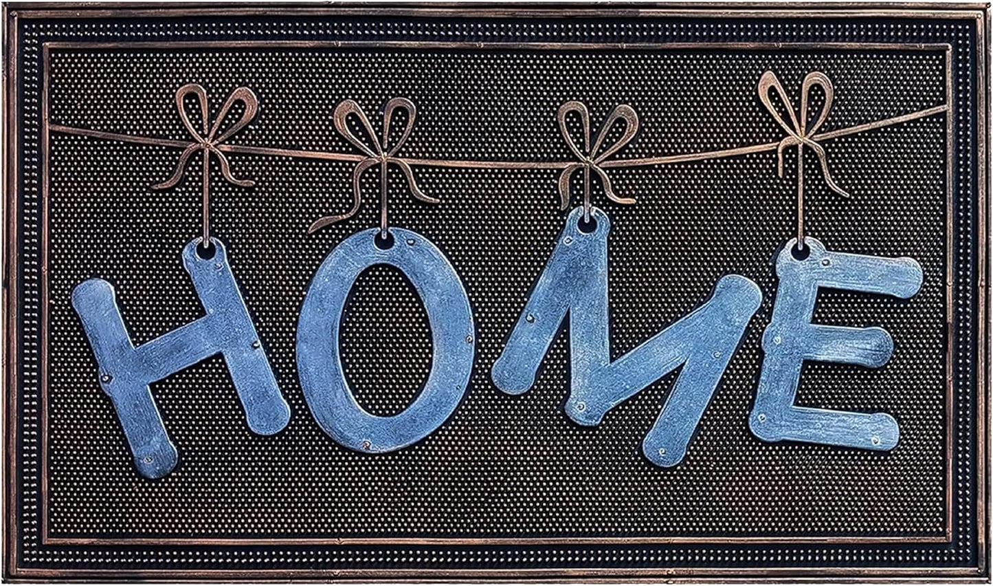 A1HC Rubber Pin Home Welcome Door Mats 18X30 for Outdoor Entrance, Fun Designed Non-Slip Backing Floor Mat