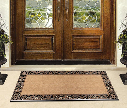 A1HC Natural Coir & Rubber Brown Door Mat 30"x60", Thick, Durable, Heavy Duty Doormat For Outdoor & Indoor