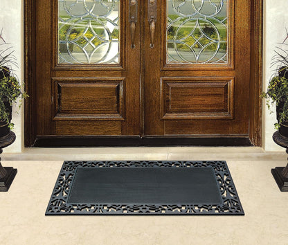 A1HC Rubber Front Door Mat 30x48, Non-Slip Welcome Doormat With Scrapping Pins For Outdoor & Indoor