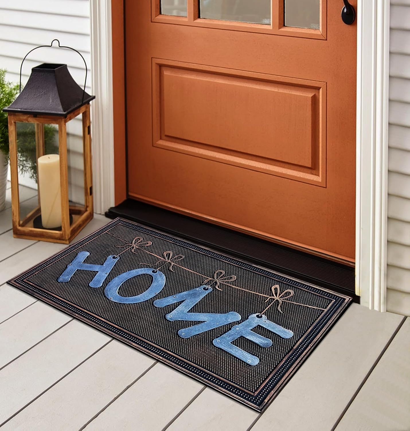 A1HC Rubber Pin Home Welcome Door Mats 18X30 for Outdoor Entrance, Fun Designed Non-Slip Backing Floor Mat