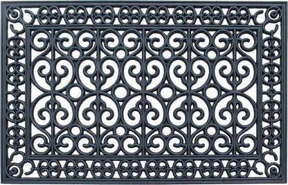 A1HC Large Outdoor Rubber Floor Mat, 24"X36”, All Weather Heavy Duty Doormat for Indoor Outdoor Use