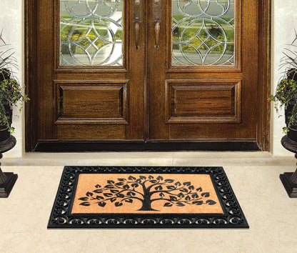 A1HC Natural Coir & Rubber Door Mat, 30"x48", Anti-Shed, Fade-Resistant Outdoor Entrance Doormat