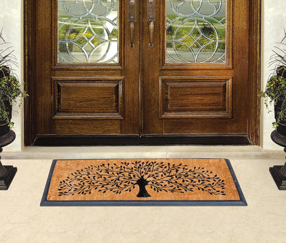 A1HC Shedding Tree Rubber Coir Doormat, Thick Durable Large Doormats for Indoor Outdoor Entrance