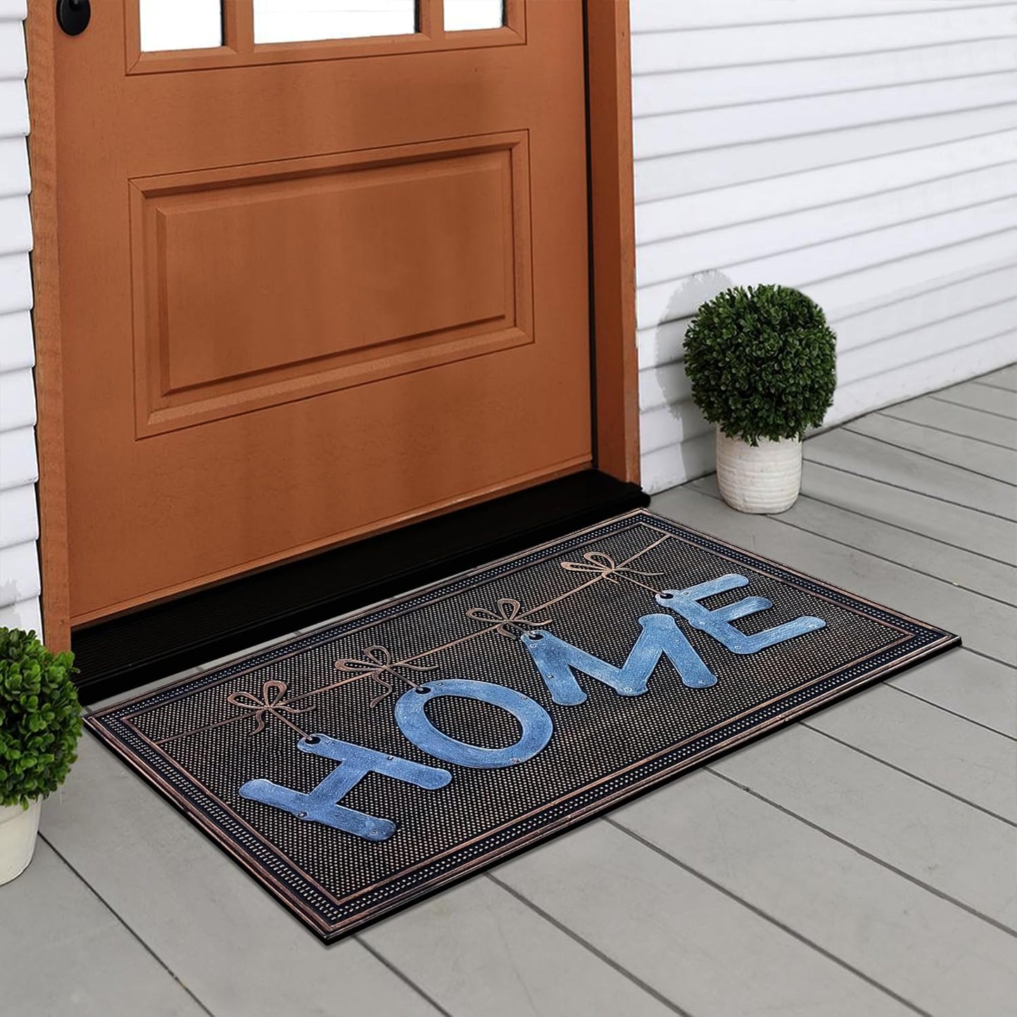A1HC Rubber Pin Home Welcome Door Mats 18X30 for Outdoor Entrance, Fun Designed Non-Slip Backing Floor Mat