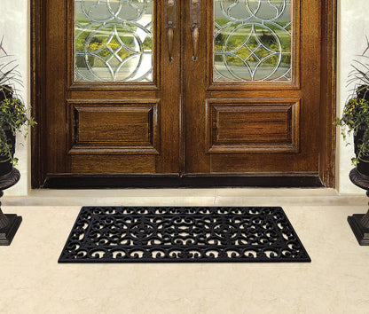 A1HC Indoor Outdoor Floor Mat 18x48, Natural Rubber Entryway Doormat, Dirt Shoe Scraper Floormat