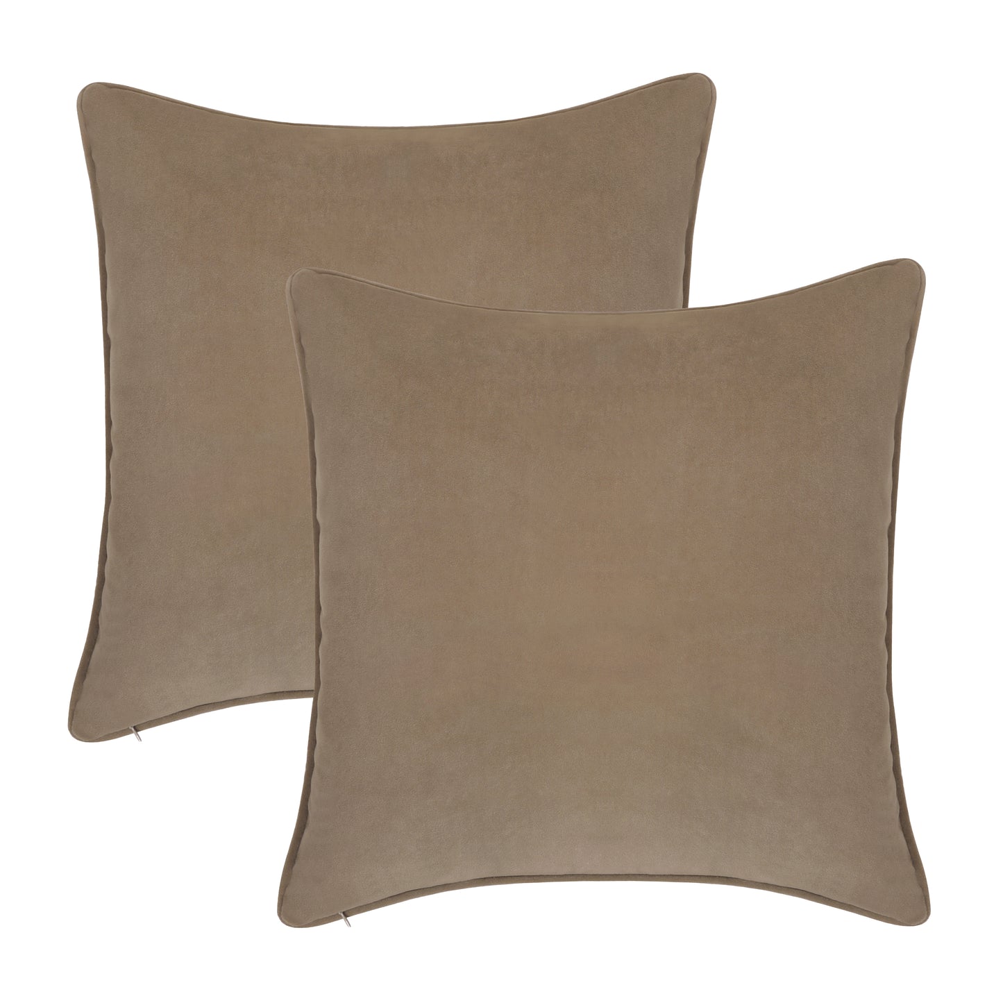 Velvet Throw Pillow Covers Set of 2, Vibrant Colors and Hidden YKK Zipper
