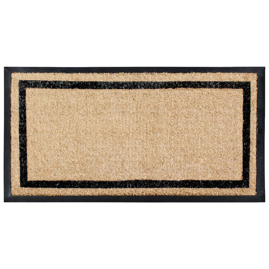 double border rubber coir door mat outdoor entrance