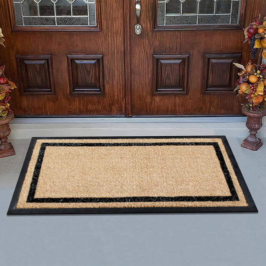 outdoor front door mat with non slip backing