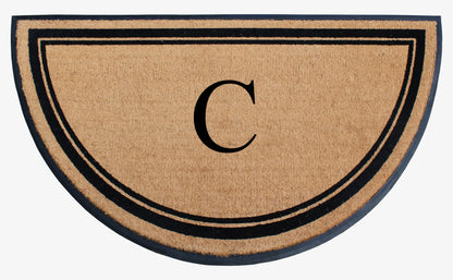 A1HC Natural Coir & Rubber Hand Flocked Large Monogrammed Door Mat 36" X 72"  Thick Durable Doormats
