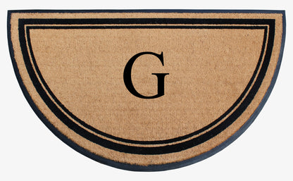 A1HC Natural Coir & Rubber Hand Flocked Large Monogrammed Door Mat 36" X 72"  Thick Durable Doormats