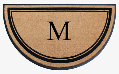 A1HC Natural Coir & Rubber Hand Flocked Large Monogrammed Door Mat 36" X 72"  Thick Durable Doormats